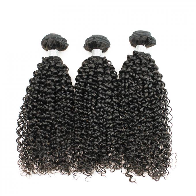 Deep Wave Malaysian Curly Hair Extensions , Malaysian Human Hair Bundles