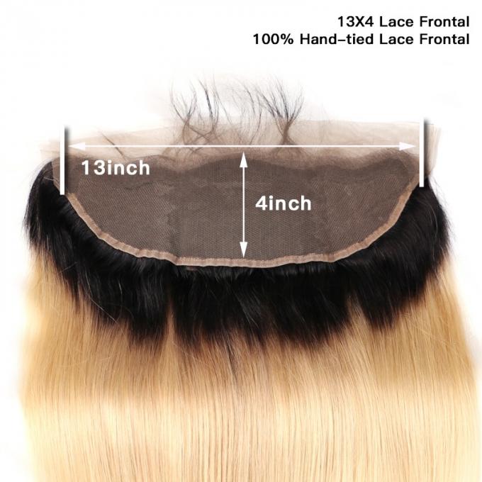 Soft 13x4 Free Part Frontal Closure , Ombre Lace Closure Ear To Ear
