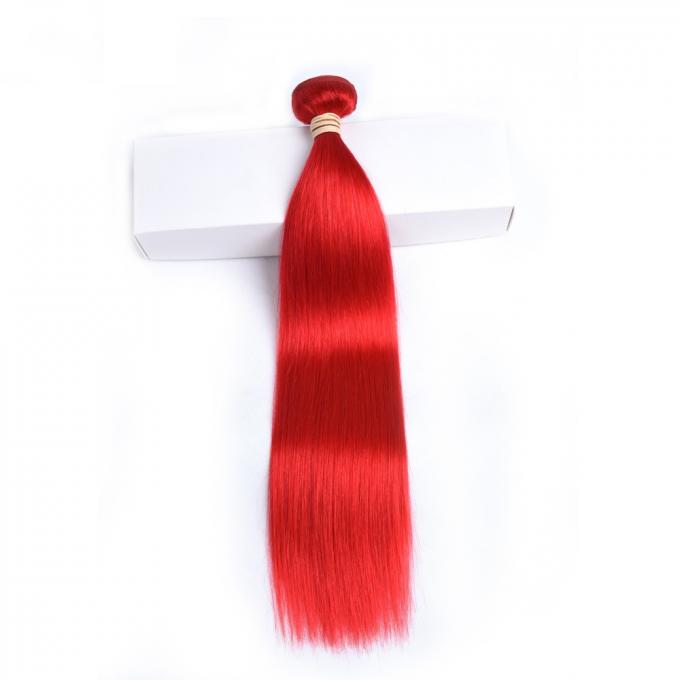 Fashion Red Color Ombre Hair Weave Virgin Hair Weft 12-26 inch